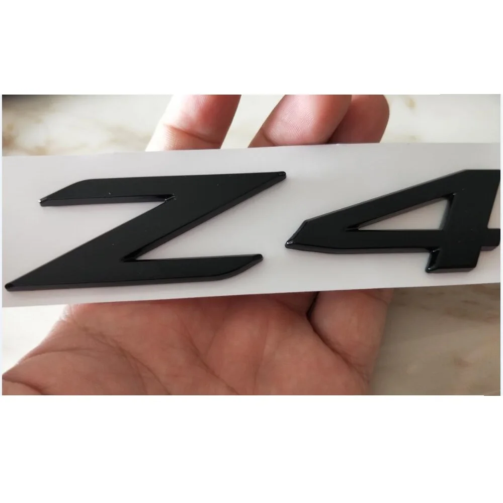 Chrome Gloss Black Letters Trunk Emblems Z 4 Number Badge for BMW Z4