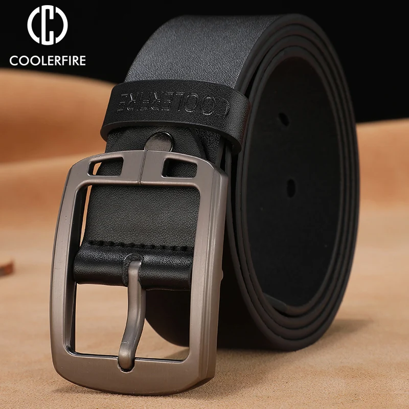 Ceinture en cuir de vachette véritable pour hommes cowboy de luxe sangle marque mâle vintage chic jeans concepteur de ceinture pour les hommes de