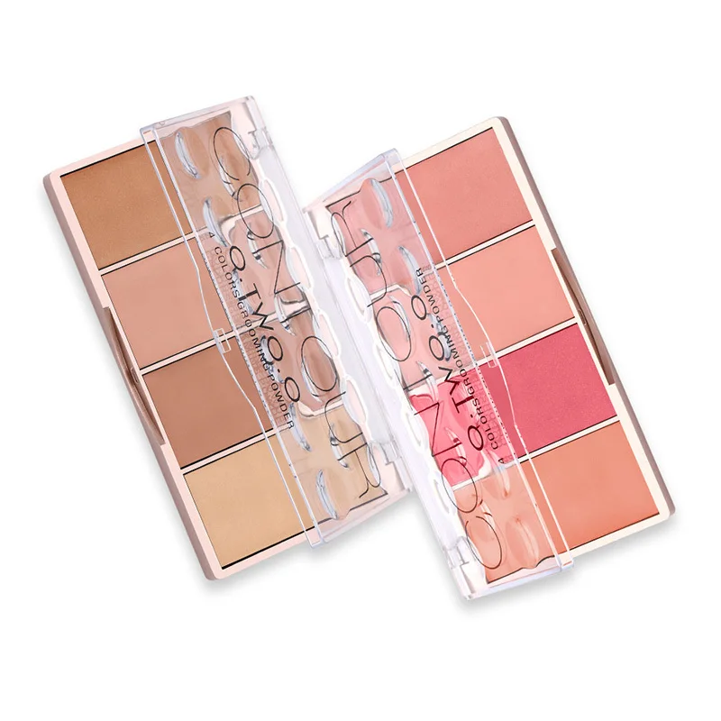 O.TWO.O 4Colors Concealer Powder Palette Highlighter Grooming Powder Blusher Face Contouring Concealer Face Makeup Cosmetic 9110