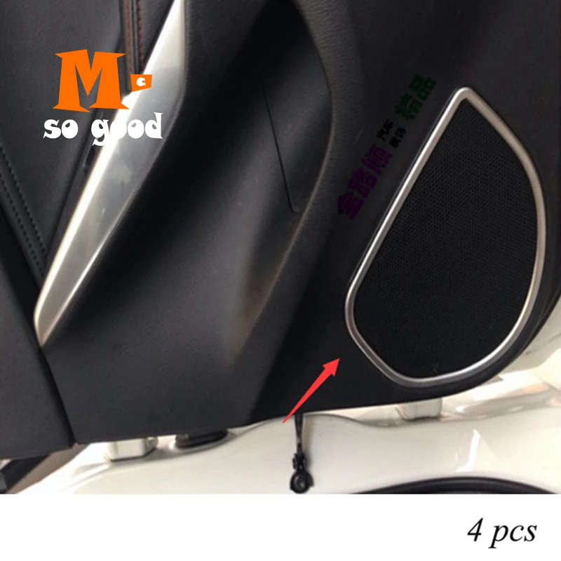 For Mazda 6 2013 2014 2015 2016 Atenza Car Interior Trims Accessories ABS Chrome Door Audio Speaker Ring Frame Cover