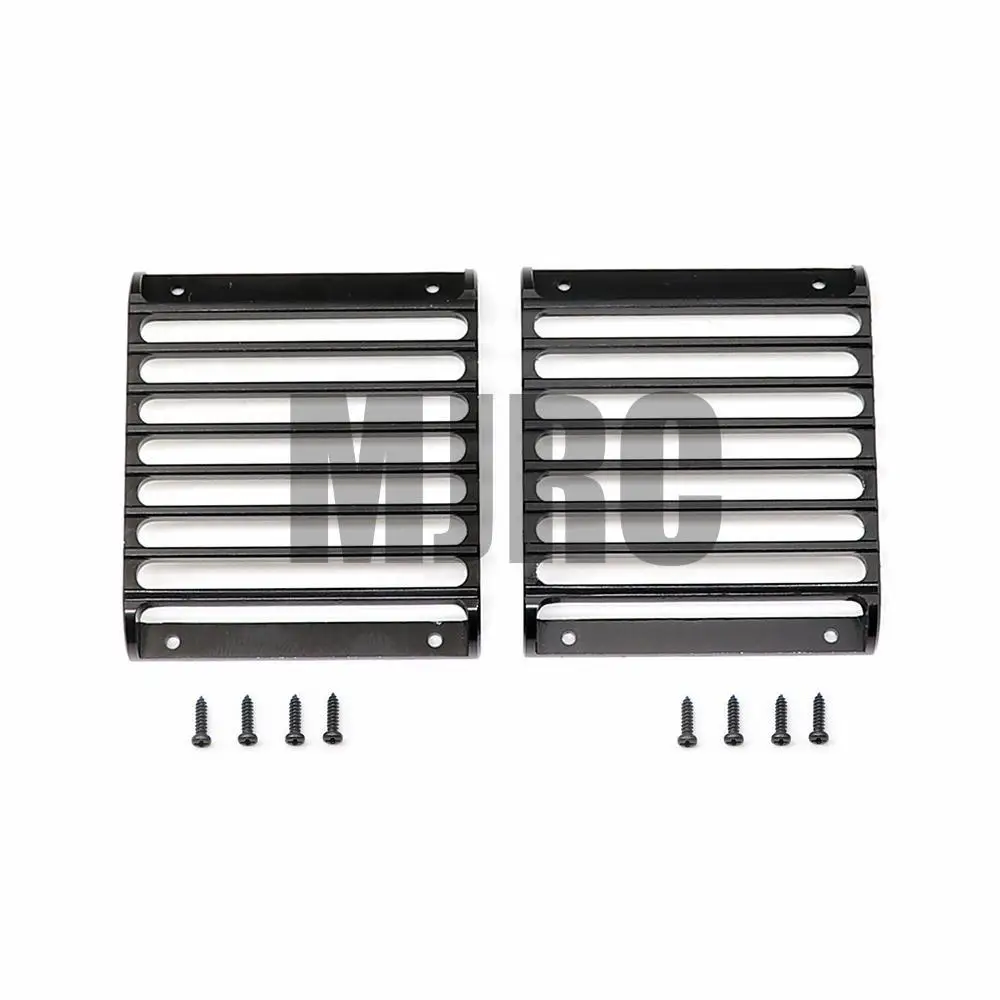 2Pcs TRX4 Metal Front Lamp Guards Headlight Cover Grille Parts for Trax 1/10 TRX-4 RC Crawler