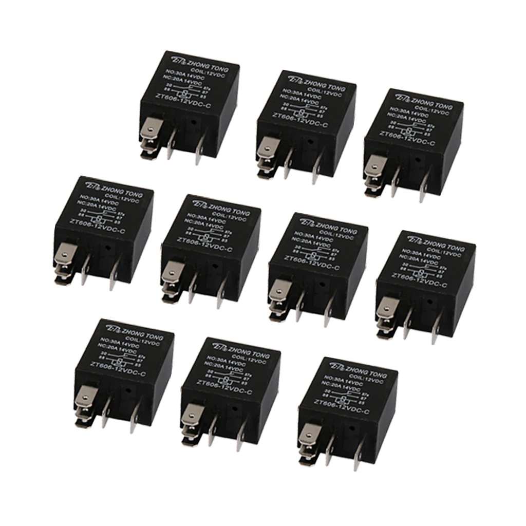 10 PiecesHigh Qualità Auto Camion Auto DC 12V 20A/30A AMP SPDT Relay Relè 5 Spille 5 Prong