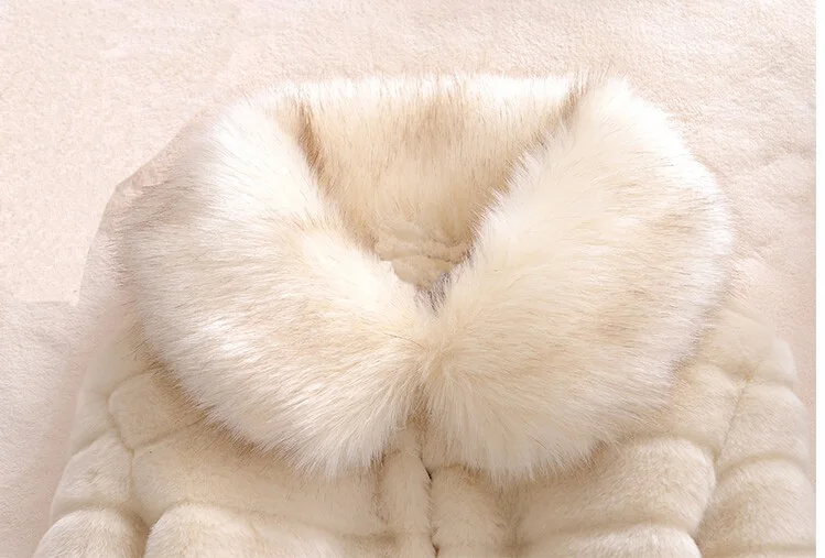 Laat-Instelling Winter Bontjas Faux Fur Konijnenbont Vos Bontkraag Lange Lederen Vrouwen Grote Maat Jas Slanke jas