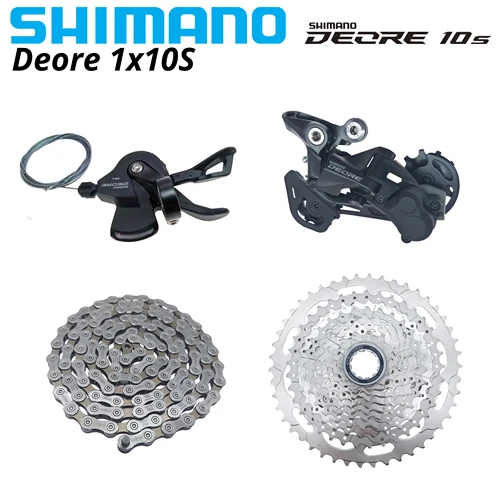 SHIMANO-palanca de cambios DEORE M4100 M5120, tacos U6000, grupo de velocidad 1x10, SL-M4100 para bicicleta de montaña, desviador trasero, cadena de Cassette