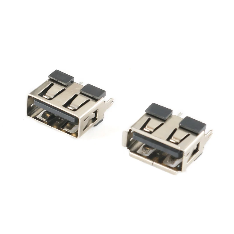 10 SZT. Złącze USB Typ A Żeńskie AF10.0 4-pinowe do montażu powierzchniowego USB-A Żeńskie SMT Czarne — zdjęcie 4