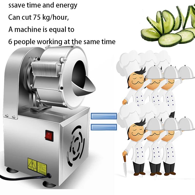 Komercyjna elektryczna krajarka do warzyw krajalnica do kapusty rozdrabniacz do żywności tarka ze stali nierdzewnej kuchnia cebula marchewka ziemniaczana kromka dicin