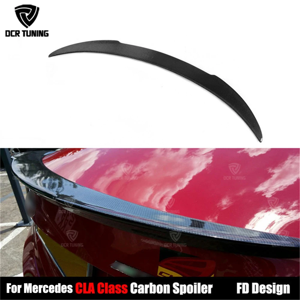 

FD Style spoiler For Mercedes CLA Class W117 C117 CLA45 Carbon Fiber Rear Trunk Wing Spoiler 2013-UP CLA180 CLA200 CLA250 CLA260