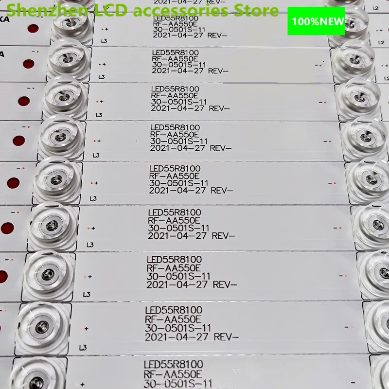 Para konka led55r8100 led55m1 barra de luz RF-AA550E30-0501S-11 barra de luz led 3v 53.8cm 5led 100% novo