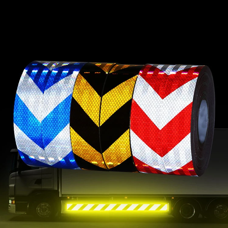 Truck Safety Mark Reflective Tape Stickers Car Moto Styling Self Adhesive Warning Safety Tape Automobiles Reflective Film