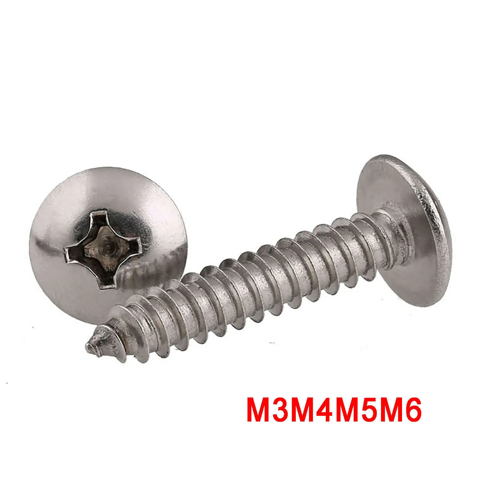 Самонарезающие винты M3 M4 M5 M6 с крестообразной головкой, крестообразные круглые винты из нержавеющей стали 316