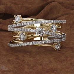 14K 3 Colors Gold Diamond Ring for Women Topaz 1 Carat Gemstone Bizuteria Anillos Silver 925 Jewelry Engagement Diamond Rings