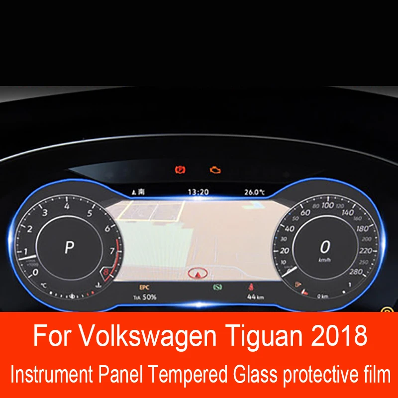 

For Volkswagen Tiguan 2018 Instrument Panel Tempered Glass Screen Protector Dash Panel Screen Anti Scratch film