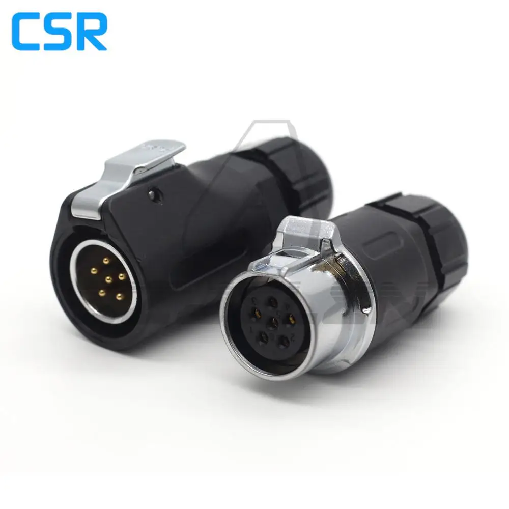 XHP20 , 2 3 4 5 6 7 8 9 10 12 Pin Waterproof Connector  IP65 Cable Connector Male Female Docking Connector