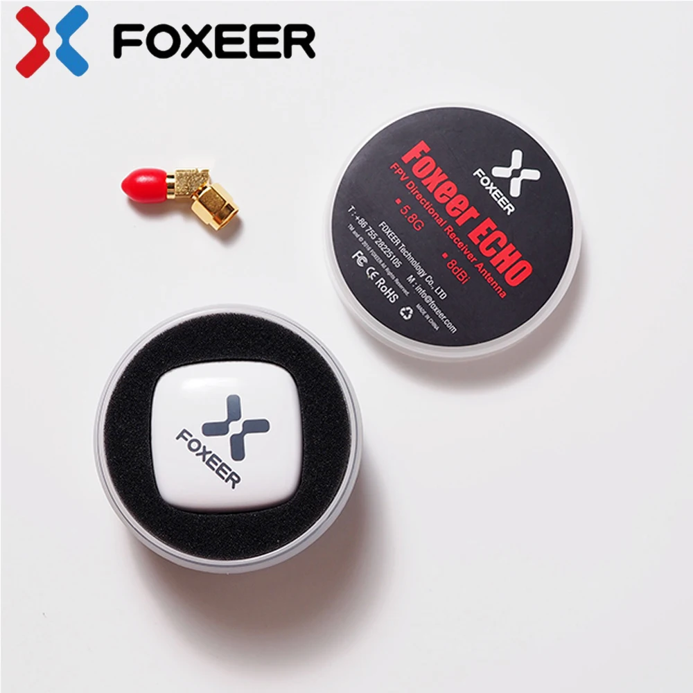 Foxeer Echo 2 FPV Antenna Patch Rceiver direzionale 9dBi 5.8GHz connettori LHCP/RHCP per RC Drone Quadcopter multirotore