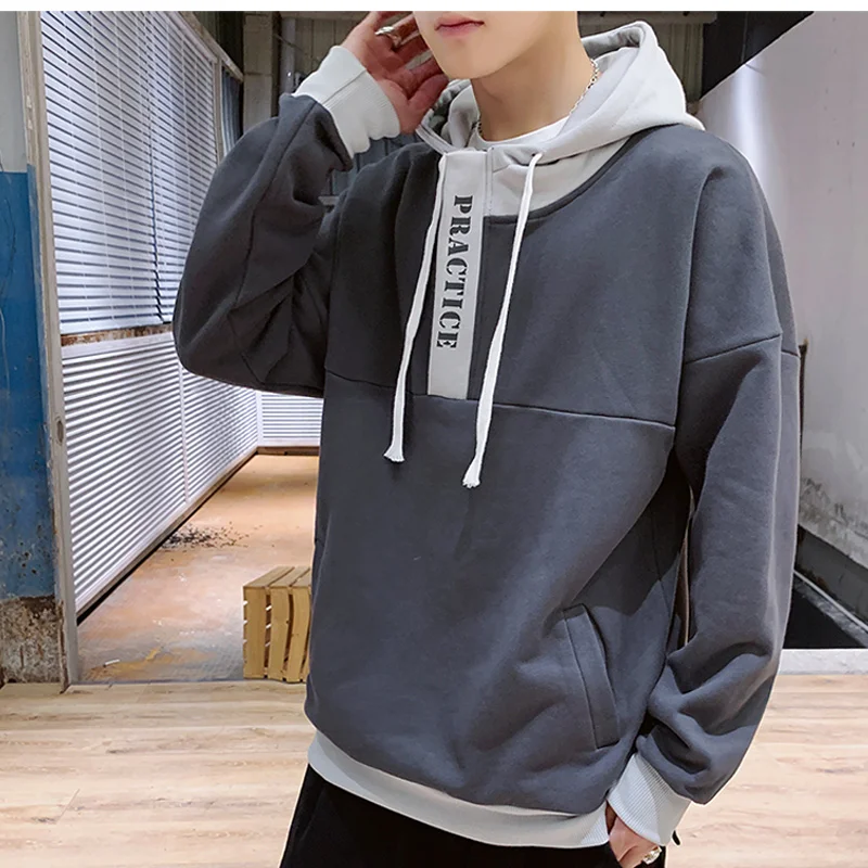 EL BARCO Hoodies Sweatshirt Men Autumn Cotton Soft Black Streetwear Pullover Coats Hip Hop Harajuku Yellow Grey Male Tops Shirt