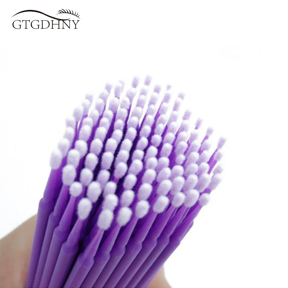 Hot Micro Brush Disposable Eyelash Glue Cleaning Stick Lash Extension Wand Swab Building Eyelashes Makeup Tool