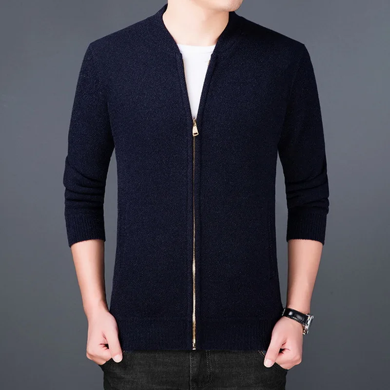 

Long Sleeve Men'S Sweaters Cardigan Winter Clothes 2020 Knitted Korea Style Casual Standard Designer Knit