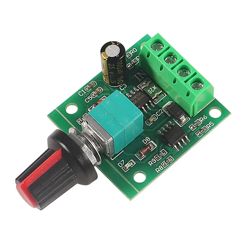 Low Voltage DC Motor Speed Controller 1.8V 3V 5V 6V 7.2V 12V 2A 30W Adjustable PWM 1803BK 1803B Adjustable Driver Switch