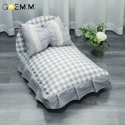 All season Use Dog Bed Plaid Design Princess Style cat beds for large cats Washable Top Quality cat sleeping bed