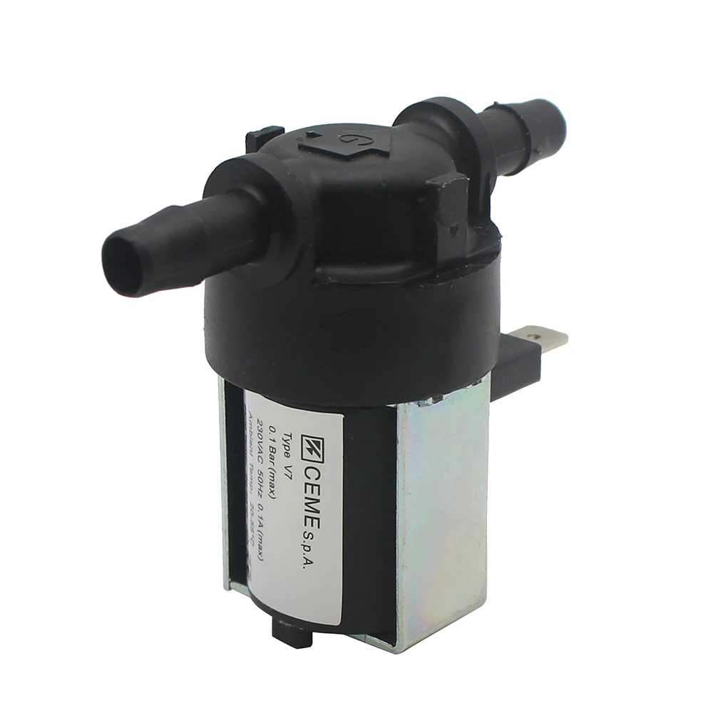 CEME-Válvula de Control de microsolenoide de agua, válvula de inversión de café Espresso, normalmente cerrada, CA 230V, 50Hz, 2/2 vías