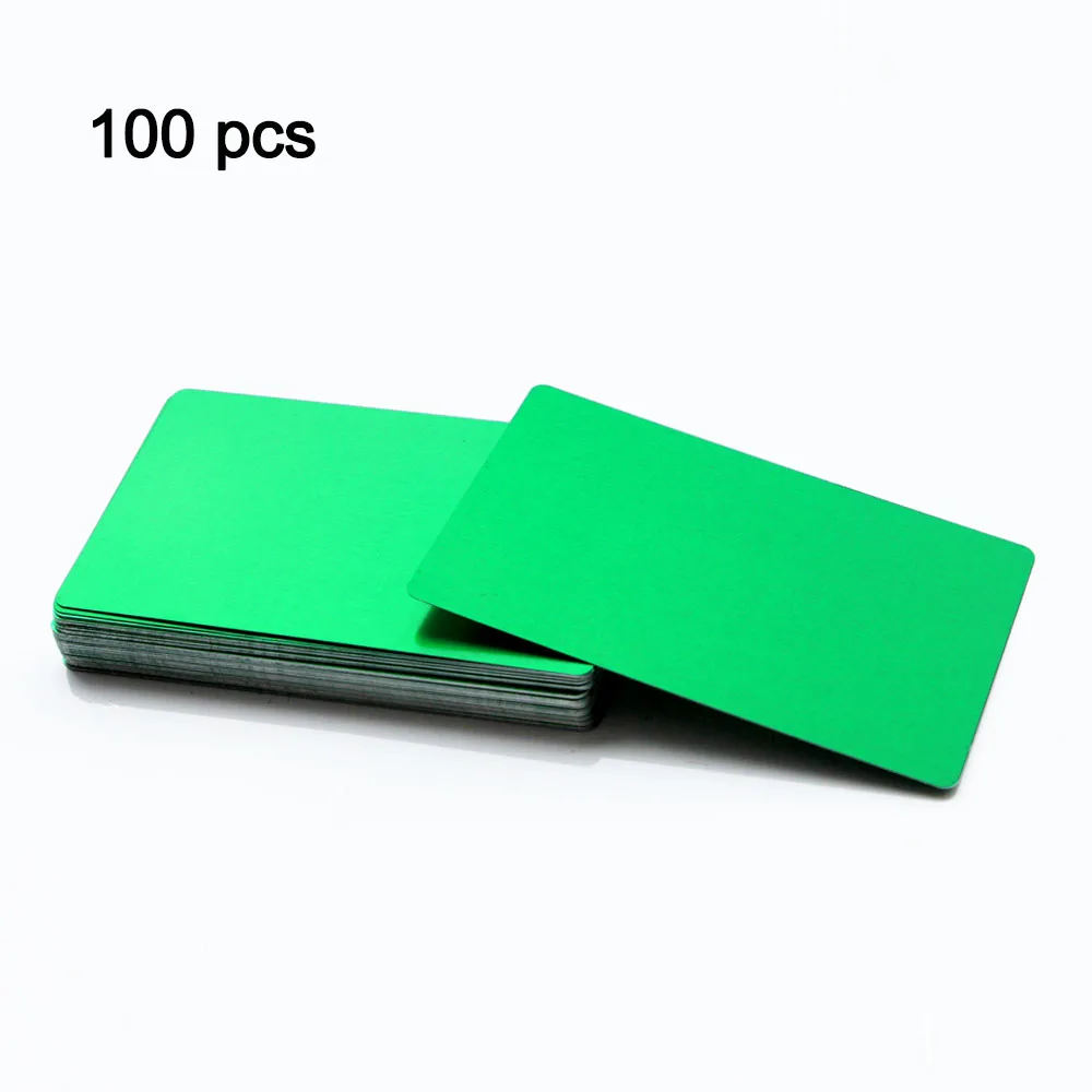 NONE 100 Stück leere Metall-Visitenkarten, 0,2 mm Dicke, Aluminiumlegierung, Rohlinge, Karte, DIY-Laserdruck 4