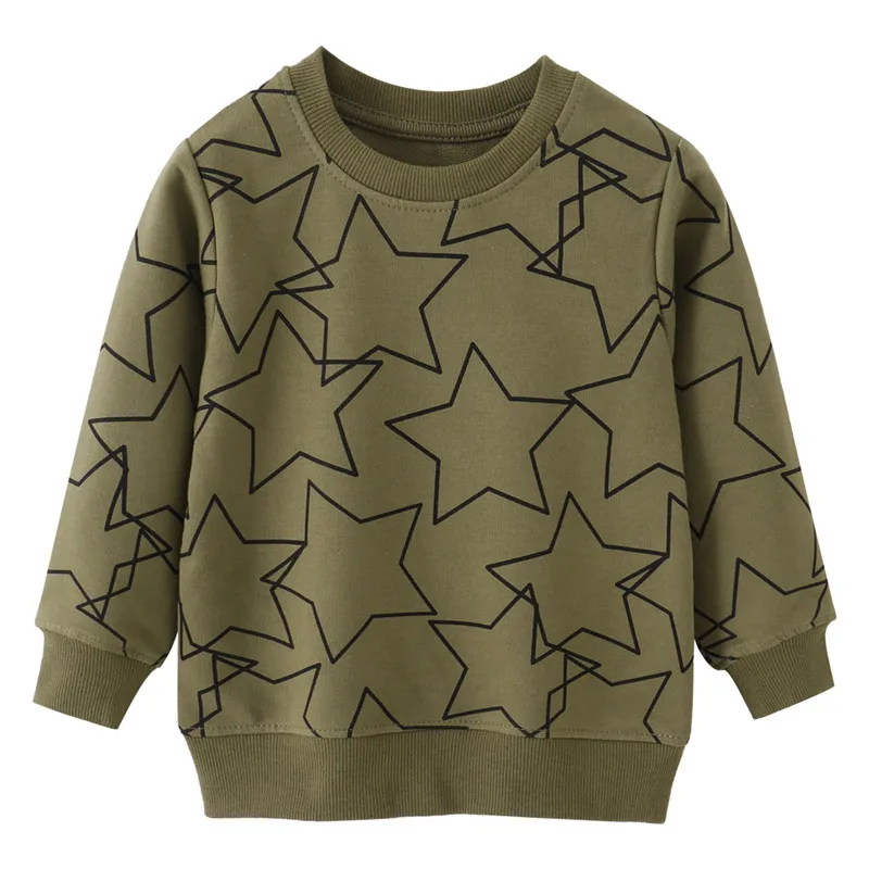 

Jumping Meters New Arrival Stars Print Boys Girls Sweatshirts Cotton Autumn Spring Children's Clothes Hot Selling Toddler Hoody
