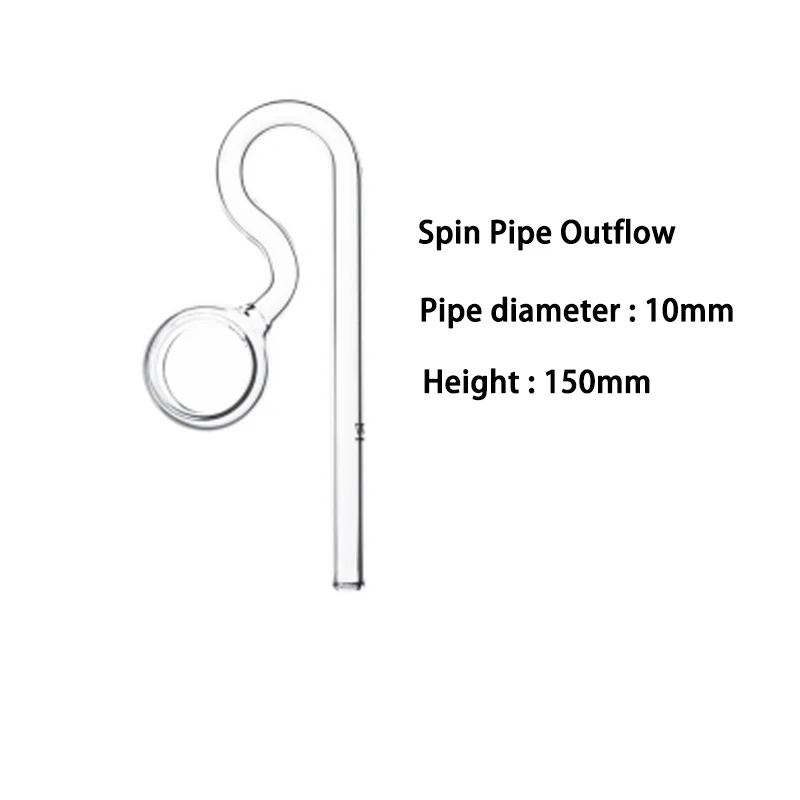 NONE Viv ada Qualität Glas Pfingstrosen rohr Zufluss Abfluss Spin Lampeye Skimmer für Aquarium Filter rohr und Wasserpumpe 5