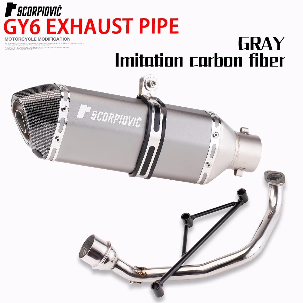 

Motorcycle Exhaust Pipe Escape Muffler Pipe Modified Connector Section Middle Pipe for Yamaha GY6 125cc 150cc Scooter 4 stroke