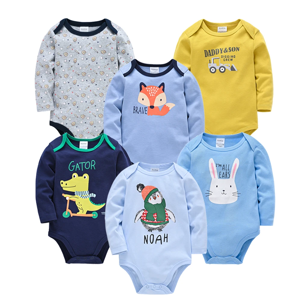 2023 Baby Bodysuit Long Sleeve Spring Autumn Girls Boys Clothes Body bebe Cartoon Printed 0-24 months Newborn Infant Outwear