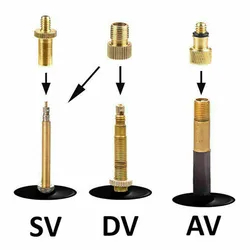 Valve Adapter Set 26pcs Bicycle Car Valve Adapter Kit Set for Air Compressor Bike Floor Pump Bicycle Accessories Gold