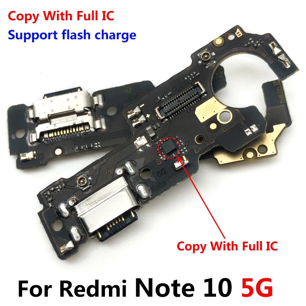 USB 충전 포트 마이크 도크 커넥터 보드 케이블 수리 부품, 샤오미 포코 M3 프로 레드미 10C 노트 11 10 5G 프로 10S 11E