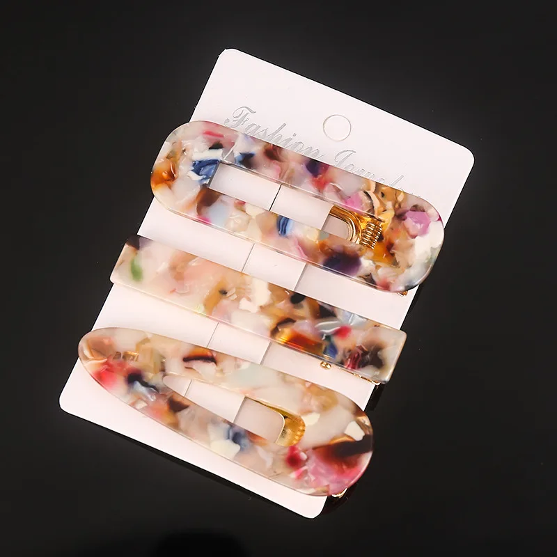 

3pcs Fashion Hair Clips For Women Girls Hairpin Hollow Grab Geometric Rectangle Headband Multicolor Barrettes Hair Accessories
