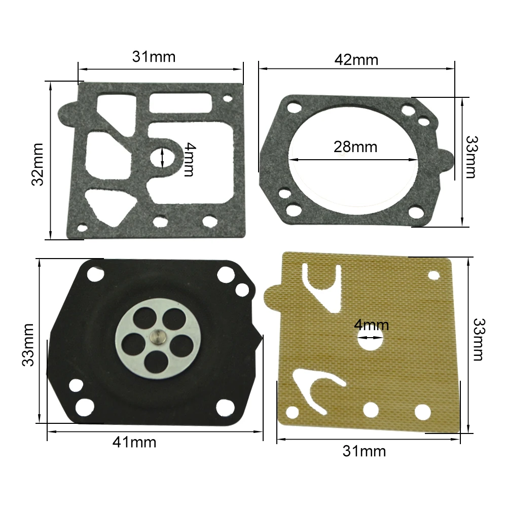 5set Carburetor Repair Diaphragm Gasket Kit for Walbro D10-HD for Stihl MS 290 310 390 440 Husqvarna 133 371XP 365 372 Chainsaw