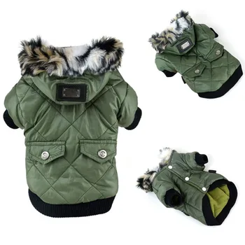 Winter Dog Clothes Warm Thicken Coat Jacket for Puppy Pet Fur Hoodie for Small Medium Dogs Chihuahua French Bulldog Clothing 4