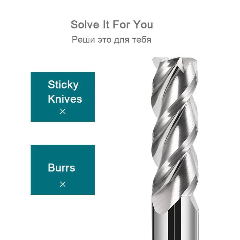 Tungsten Carbide Corner rounding End Mills CNC Milling Cutter 3 Flutes CNC Tools Round Nose Router Bit R1 R0.5 For Aluminum 55