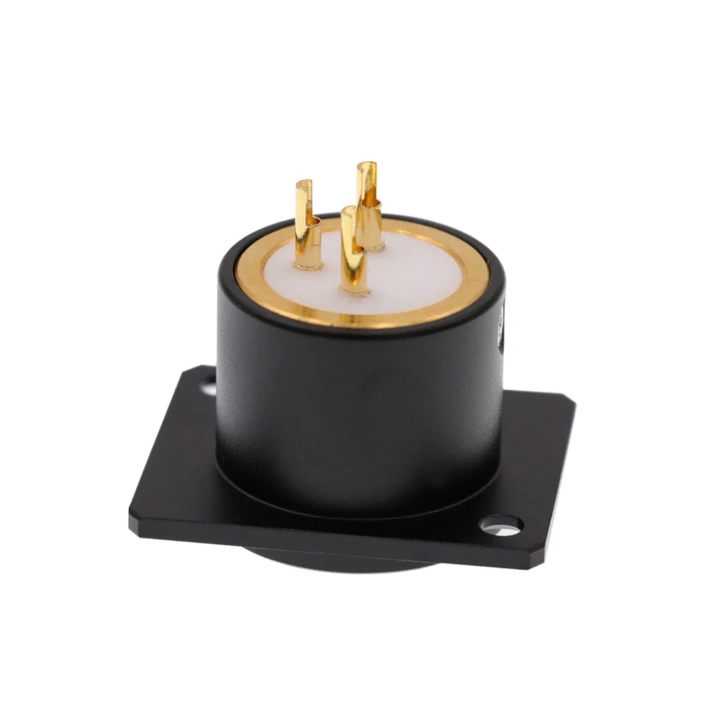EIZZ EZ-108M/EZ-108F 24K Gold Plated Tellurium Copper 3-PIN  XLR Connector MIC AMP CANNON Plug Adapter PTFE Insulator