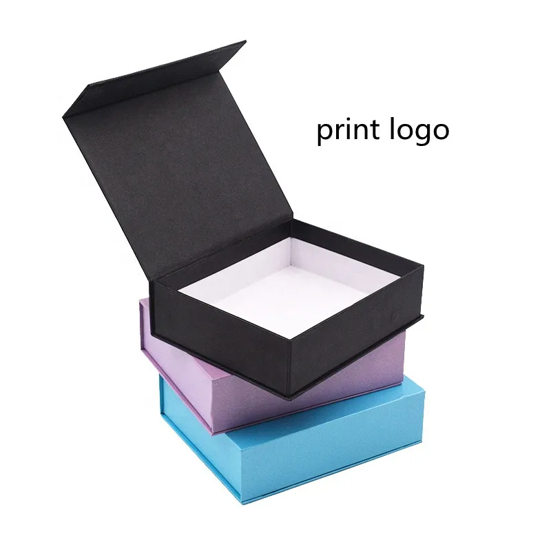 500pcs customlogo size Luxury eco friendly custom book shape hard flip top white small folding paper box magnetic gift box