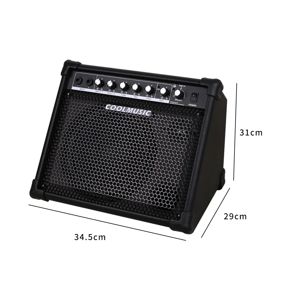 Keyboard Piano Acoustic Guitar Electric Drum Set Amplifier Bluetooth AMP Speaker Coolmusic DM30 Accessories Pro Audio Equipment