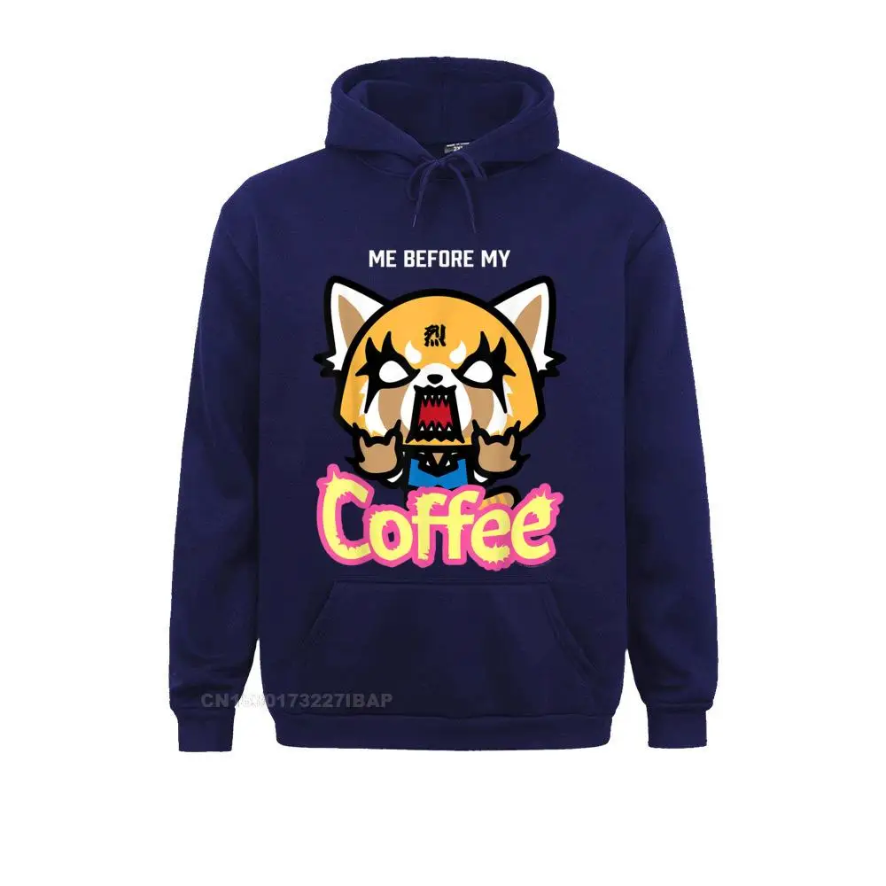 Aggretsuko I Need My Coffee Rage Tee Shirt Print Hoodies Oversized Long Sleeve Youth Sweatshirts Unique Summer Clothes