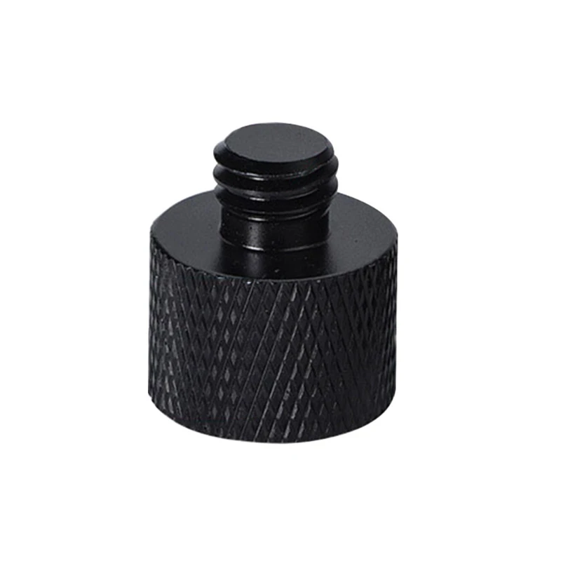 Non-slip 5/8 "fêmea a 3/8" macho e 1/4 "adaptador masculino do microfone para o adaptador do nível do espírito do tripé anti-corrosão