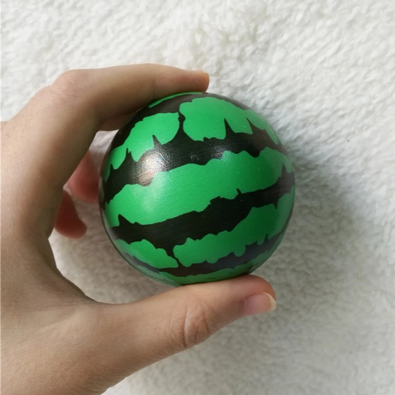 Children Cute Watermelon Toy Balls Sponge Foam Hand Squeeze Anti Stress Relief Balls Baby Outdoor Sports Toys for Kids 6.3CM