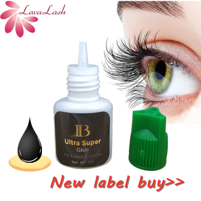 Black False Lashes Adhesive Korea IB Ultra super Glue Individual Fast Drying Retention 5-6 Weeks Eyelash Extensions Glue 5ml