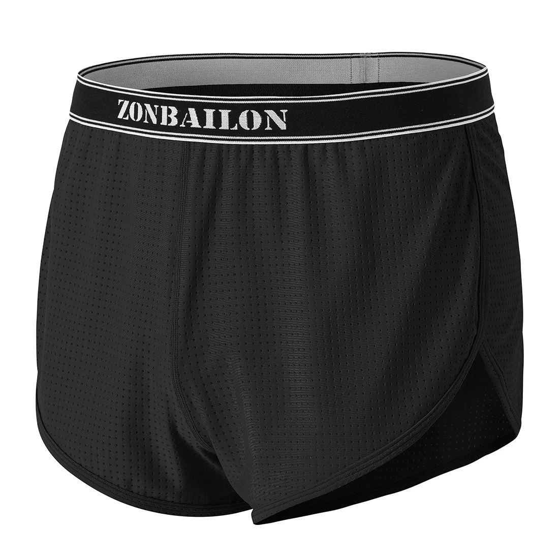 Zonbailon New Men\'s Boxer Underwear SexyFull Coverage Hip with Low Rise Short Briefs Trunks Style Side Split Boxer Underwear