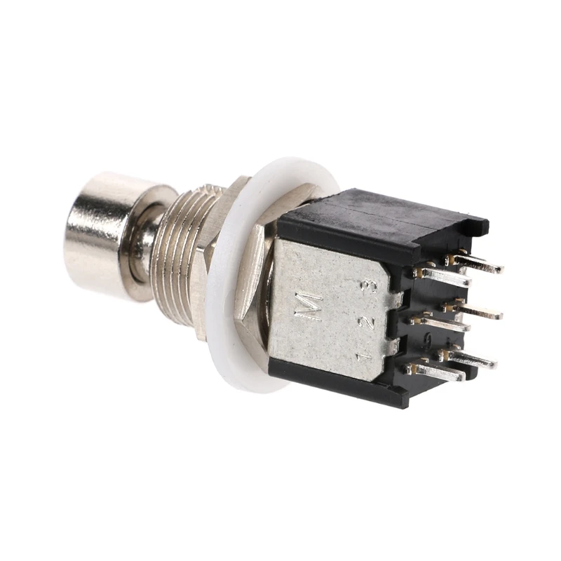 A2UD DPDT, interruptor de pie momentáneo, Pedal de efectos de guitarra, caja de estoma de Metal