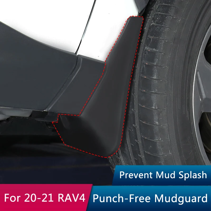 QHCP Car Mud Flaps Splash Guards Fender Durable Mudguards Front Rear Mud Flaps For Toyota RAV4 Harrier Venza 2020 2021 Accessory