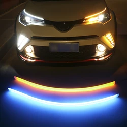 LED DRL Car Daytime Running Light Flexible Strip For Toyota RAV4 Land Cruiser Camry Highlander Prado Prius Yaris Corolla Vitz