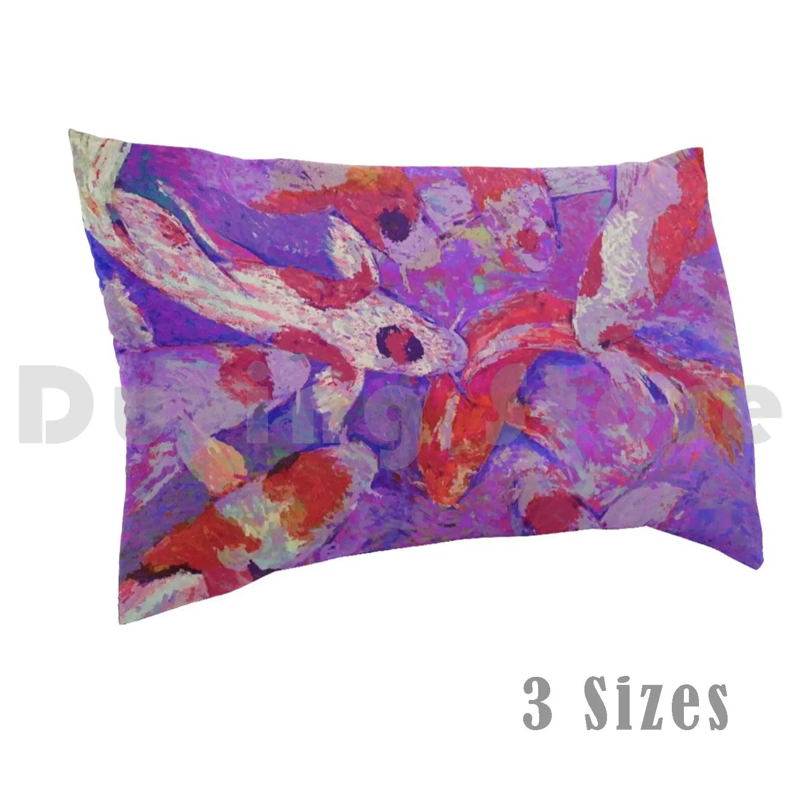 Koi Fish Pond Pillow Case DIY 50*70 Pattern Carp Carps Pond Zen Underwater Fishes Fish Japan Koi Kois