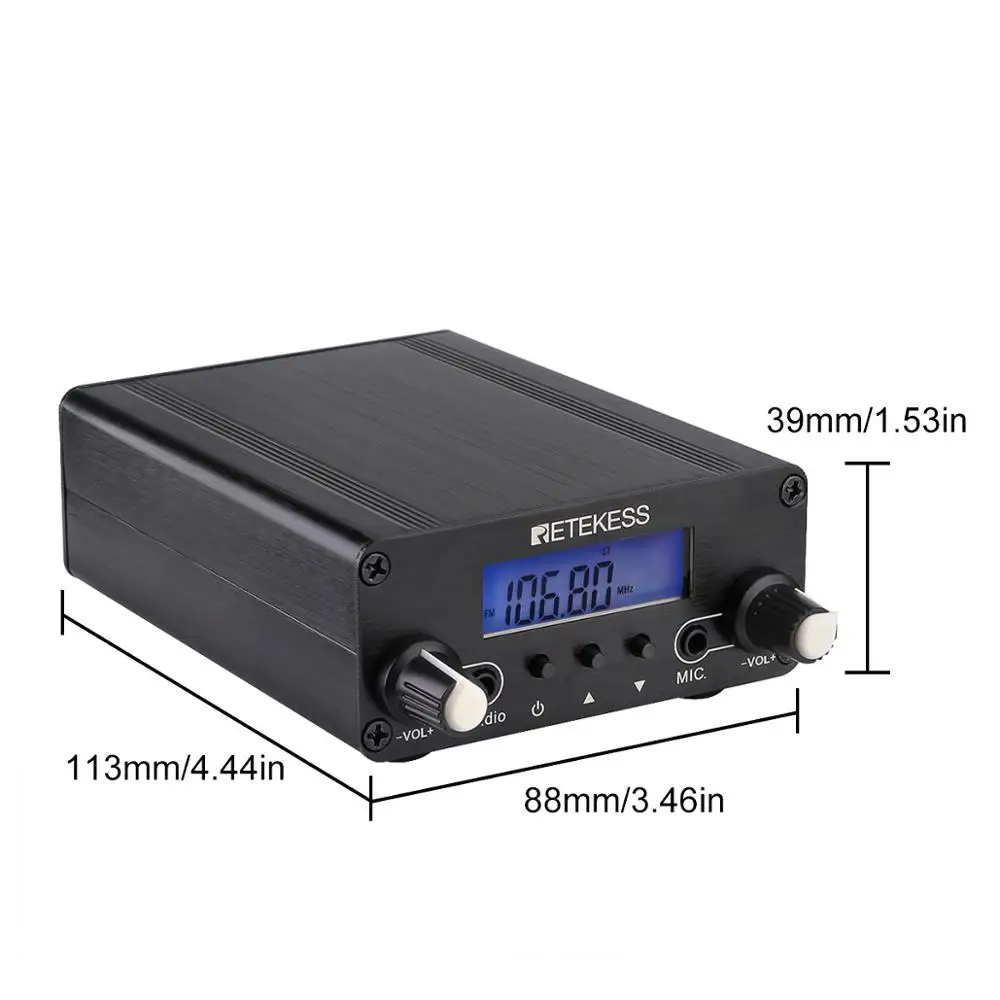 RETEKESS TR508 FM Transmitter+10Pcs FM Radio Receiver TR108 Bluetooth Sport Earphone For Drive-in Church Meeting Translation