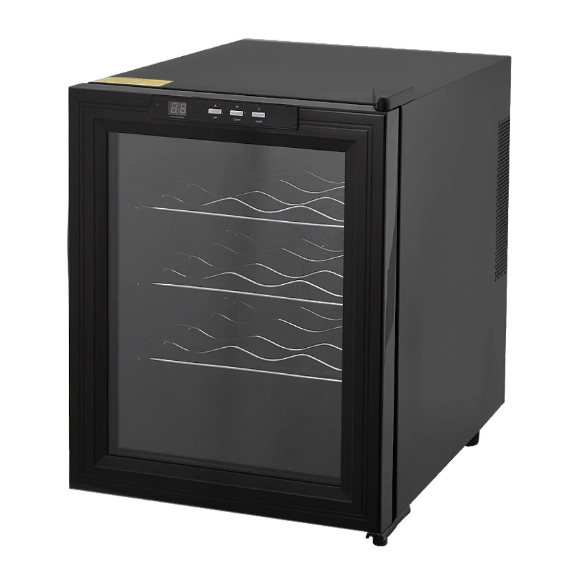 อิเล็กทรอนิกส์สีแดงไวน์ตู้ Homeheld เย็นตู้เก็บไวน์ Cooler 220V 50W 33L 12-18 องศาคุณภาพ JC-33AW ขายร้อน