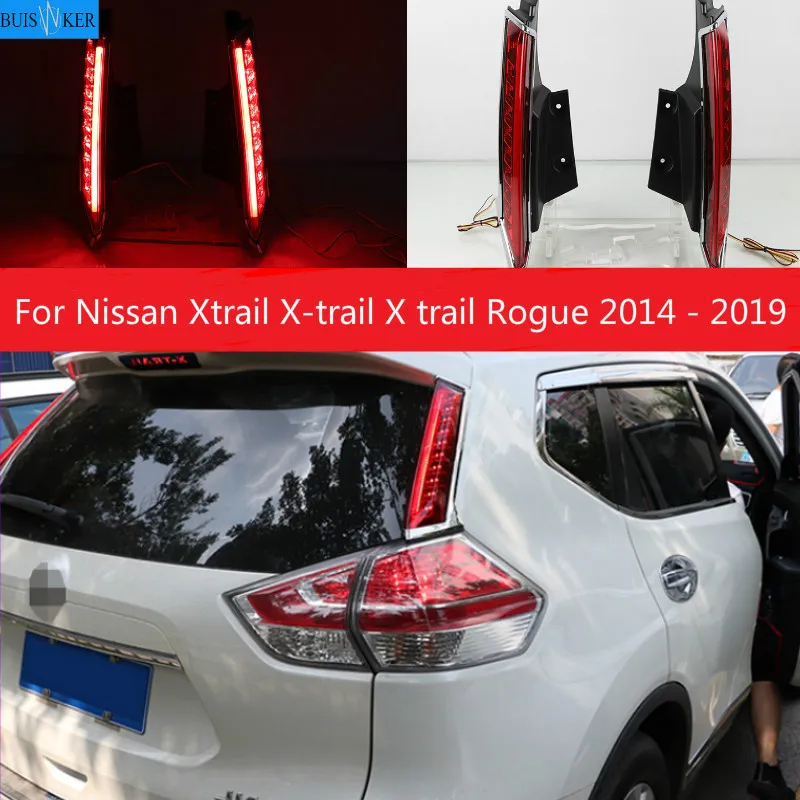 

2 pcs For Nissan Xtrail X-trail X trail Rogue 2014 - 2019 LED DRL Rear Bumper tail light fog lamp Brake Lights Signal lamp